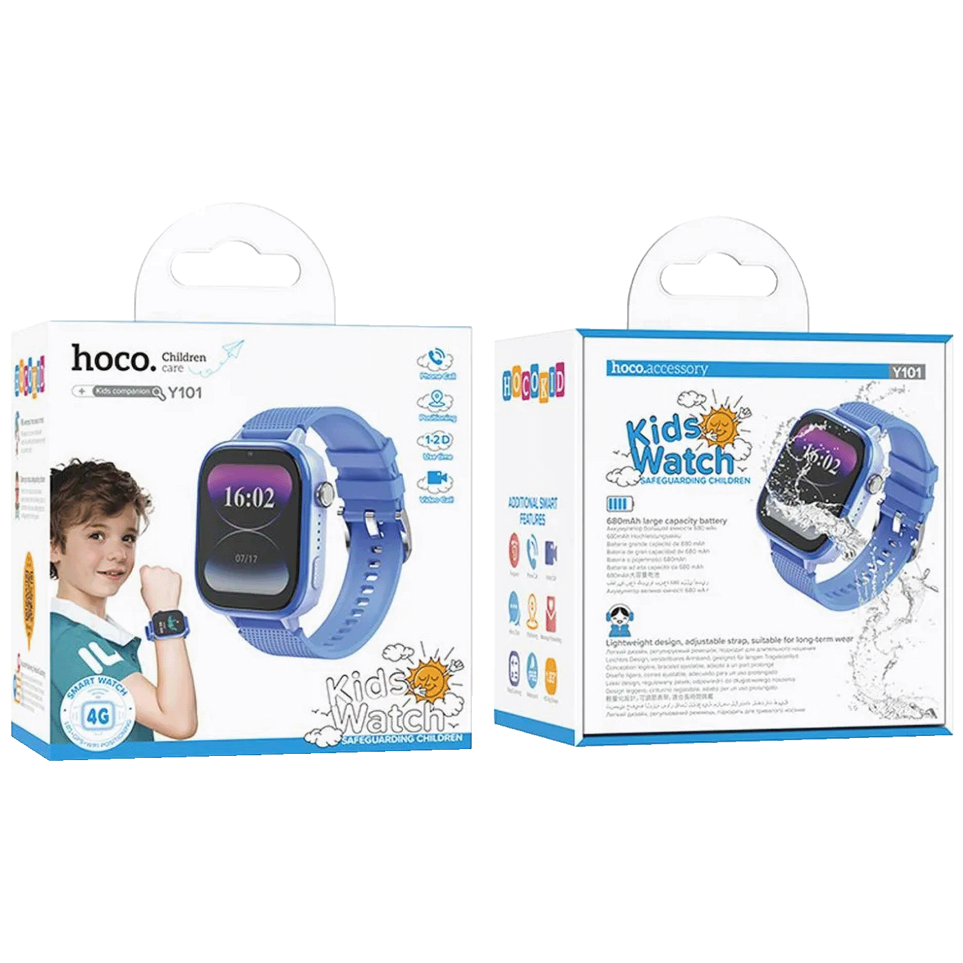 hoco. Pametni sat za djecu, 1.83" ekran, 4G, Nano SIM - Y101 Blue
