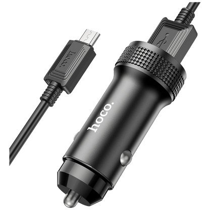 hoco. Auto punjač sa microUSB kabelom, 2 x USB, 2.4 A, 12W - Z49 Level