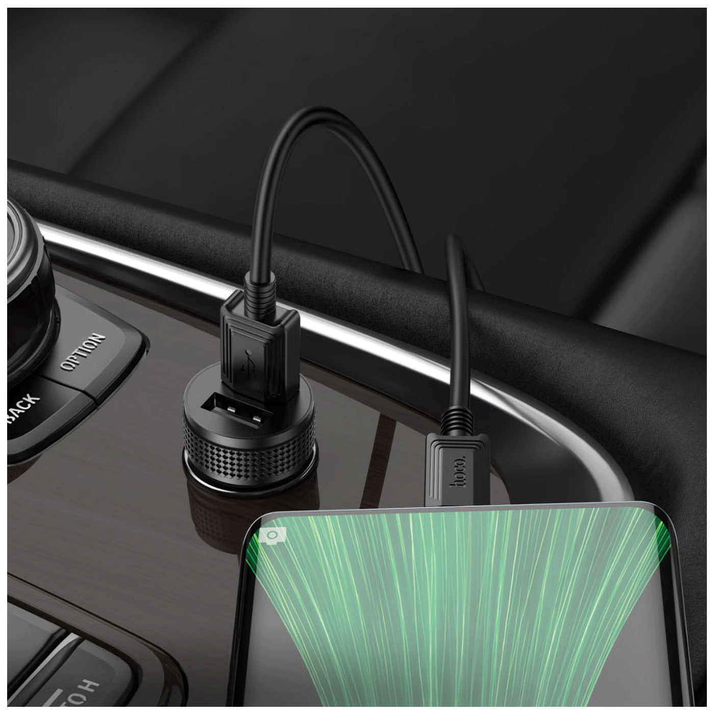 hoco. Auto punjač sa microUSB kabelom, 2 x USB, 2.4 A, 12W - Z49 Level