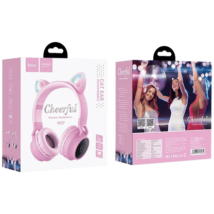 hoco. Slušalice bežične, Bluetooth - W27 Cat Ear Pink