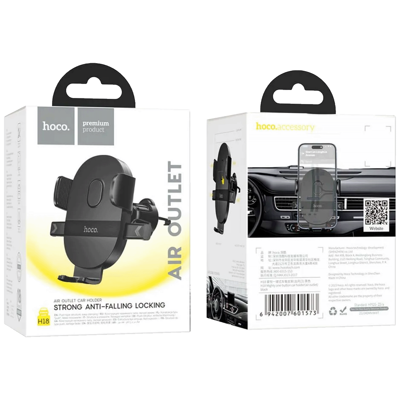 hoco. Auto držač za mobilne uređaje od 4.7 do 7" - H18 Mighty