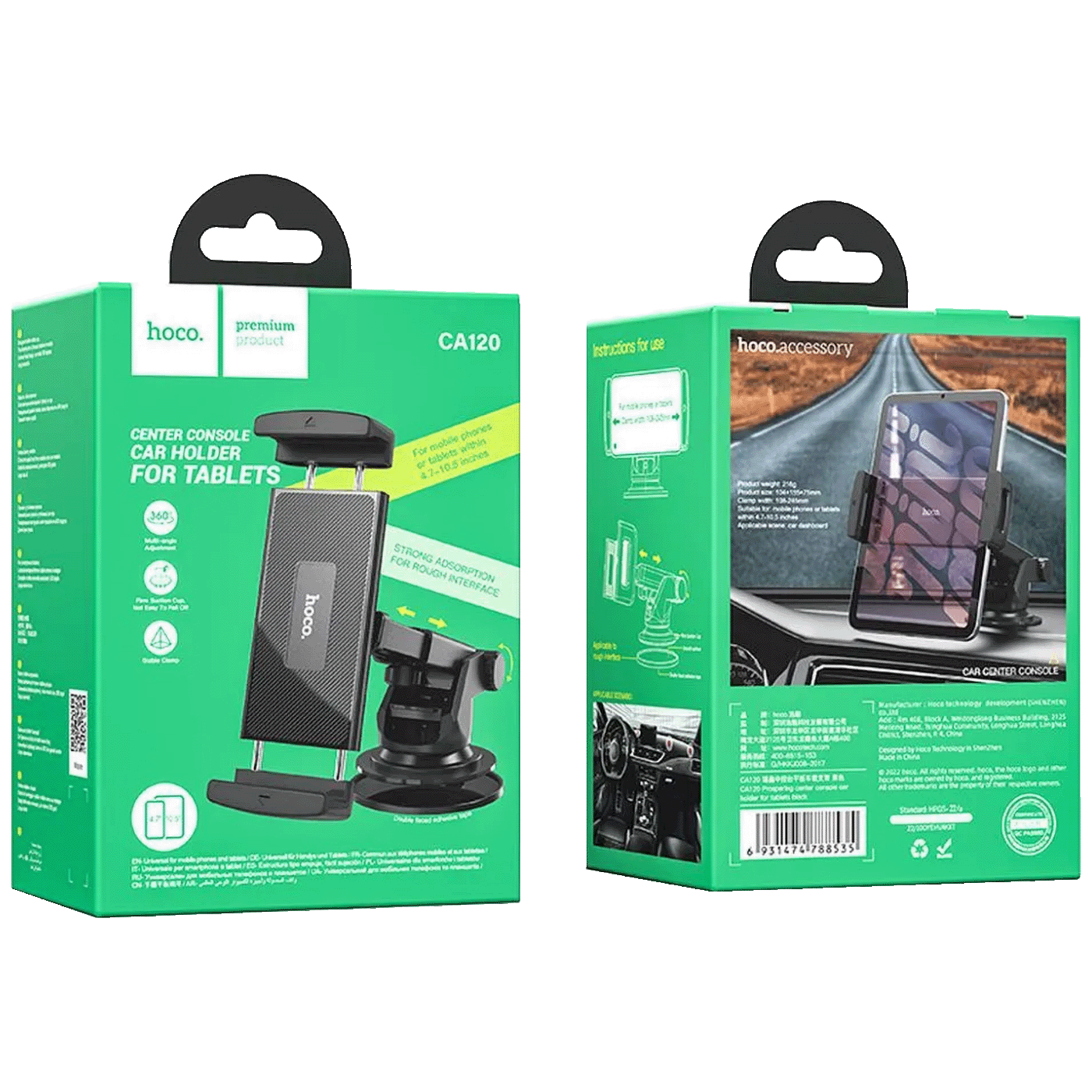 hoco. Auto držač za mobilne uređaje od 4,7-12,9" - CA120