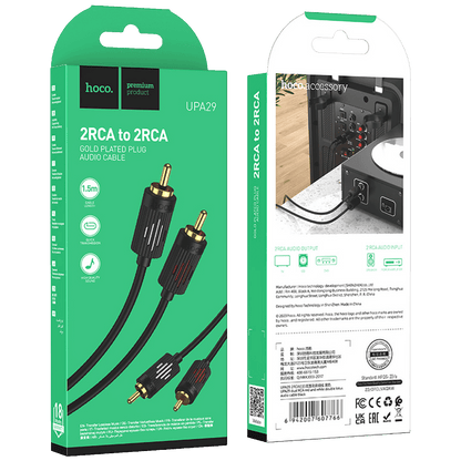 hoco. Audio kabl 2 x RCA, dužina 1.5 met. - UPA29