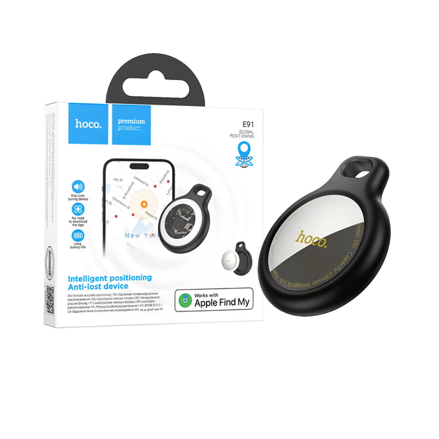 hoco. Inteligentni lokator uređaja, GPS, AirTag lokator - E91 Tiger
