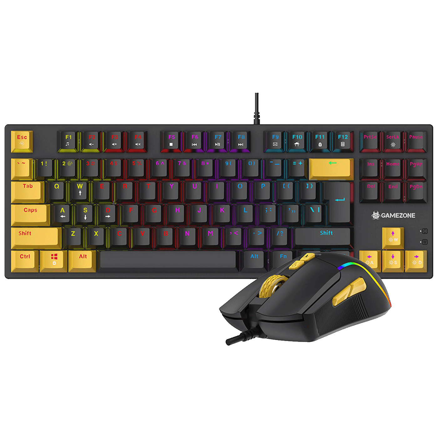 Tracer Tastatura sa osvjetljenjem, optički miš, gaming set, USB - GAMEZONE HORNET87 USB