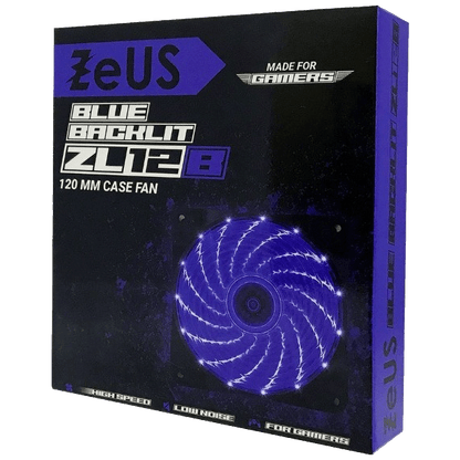 Zeus Ventilator za kućište, 120 mm, Blue LED - Case Cooler 120x120 Blue