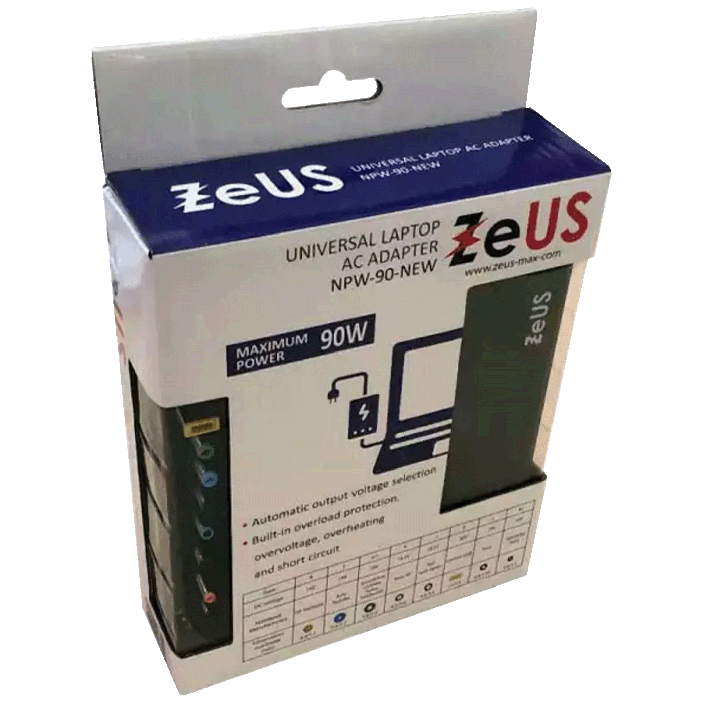 Zeus Punjač za laptop, univerzalni, 90W - ZUS-NPW-90