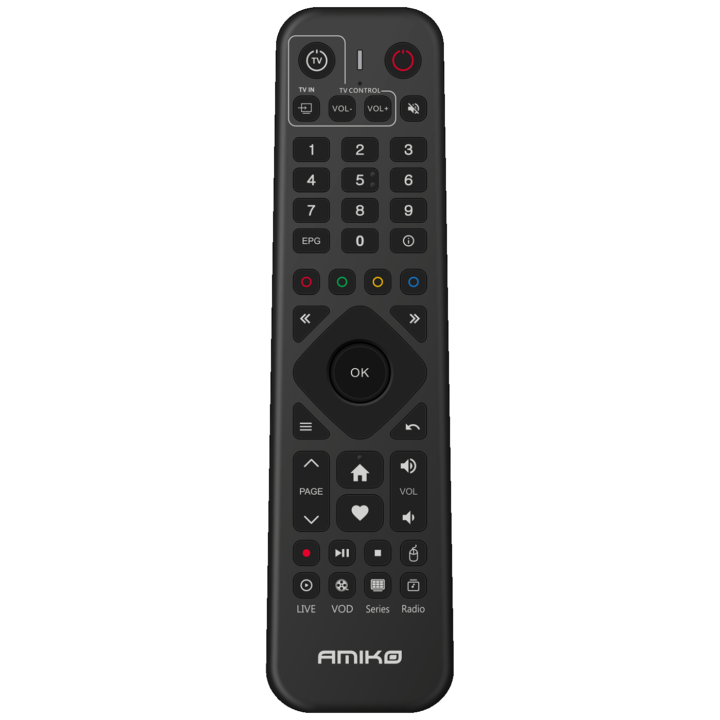 Amiko Daljinski upravljač za Amiko A4/A5/A6/A9 IP Box - Android IR/TV Remote control