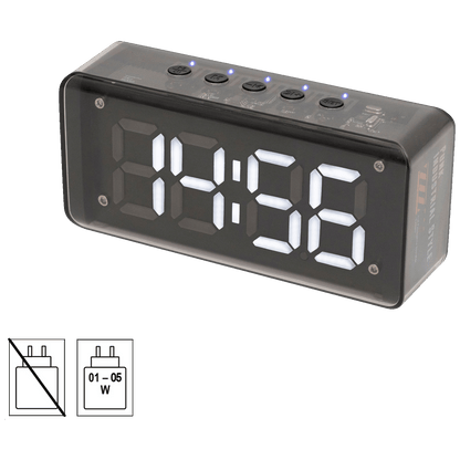 home Sat sa alarmom, FM radio, Bluetooth, microSD, USB, 3W - MECHACLOCK