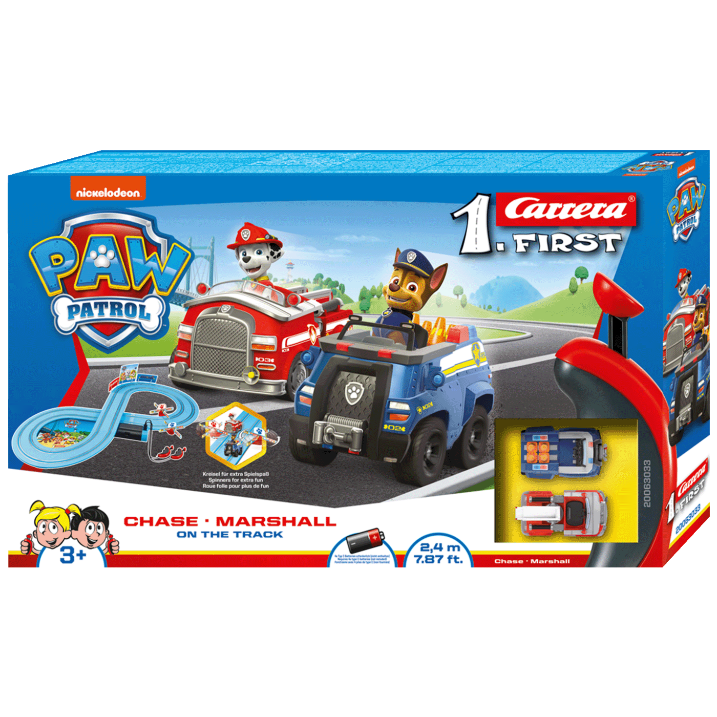 Carrera Dječija trkačka staza, PAW Patrol sa Chase & Marshall - PAW Patrol Chase&Marshall