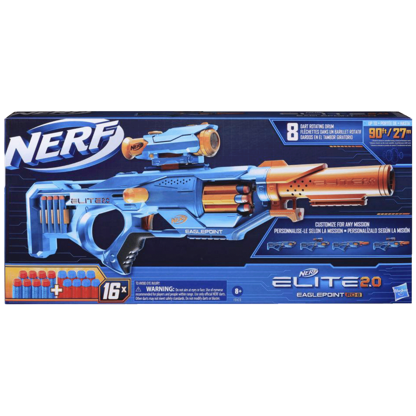 Nerf Dječija igračka, puška - blaster, sa 16 projektila - Elite 2.0 Eaglepoint RD-8