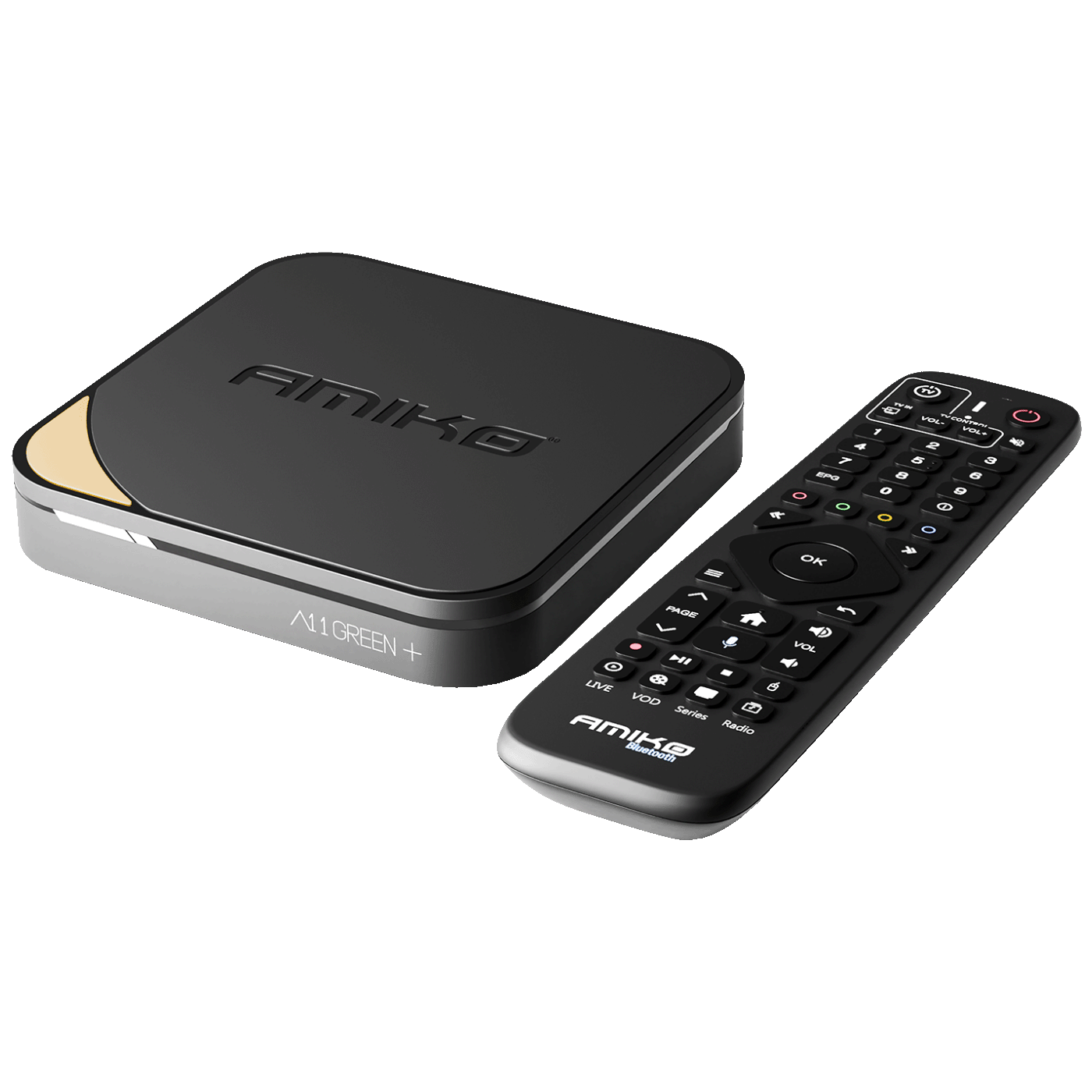 Amiko Prijemnik IPTV, Android OS , 2/16GB, 4K, WiFi, Bluetooth - A11 GREEN+
