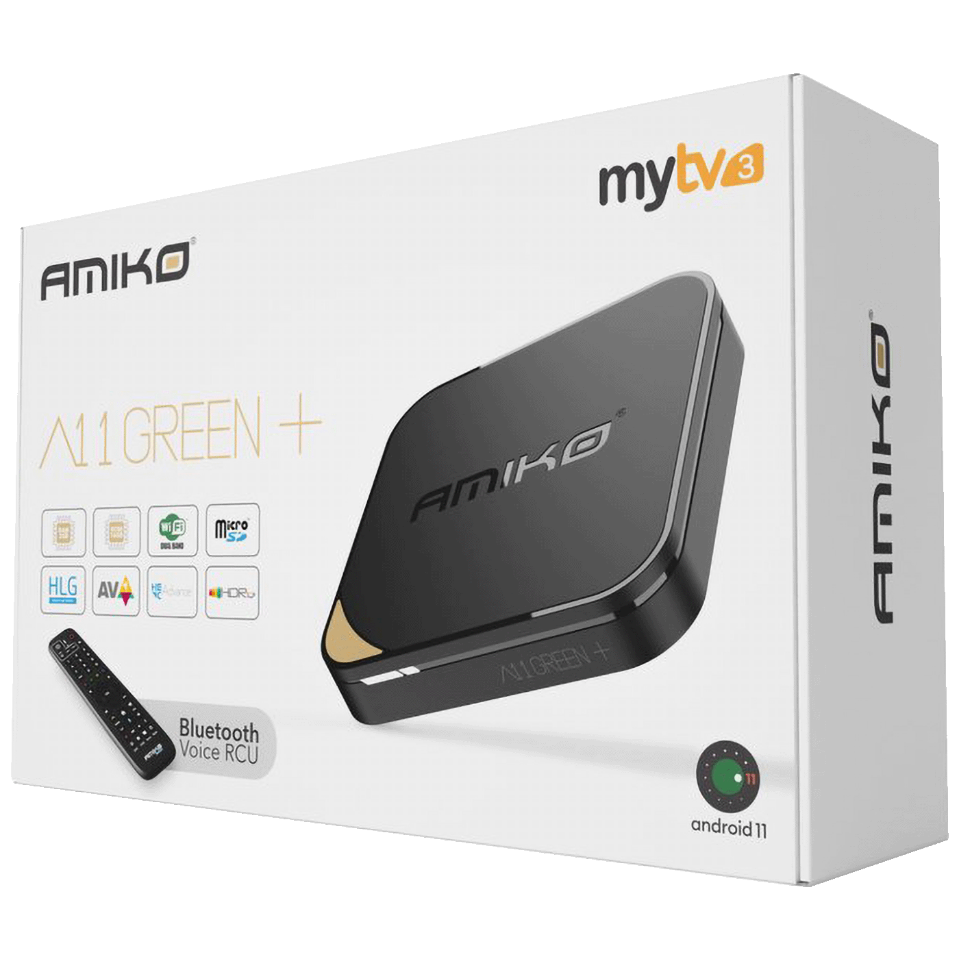 Amiko Prijemnik IPTV, Android OS , 2/16GB, 4K, WiFi, Bluetooth - A11 GREEN+
