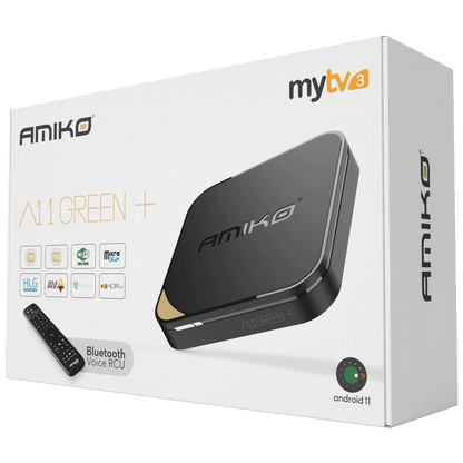 Amiko Prijemnik IPTV, Android OS , 2/16GB, 4K, WiFi, Bluetooth - A11 GREEN+