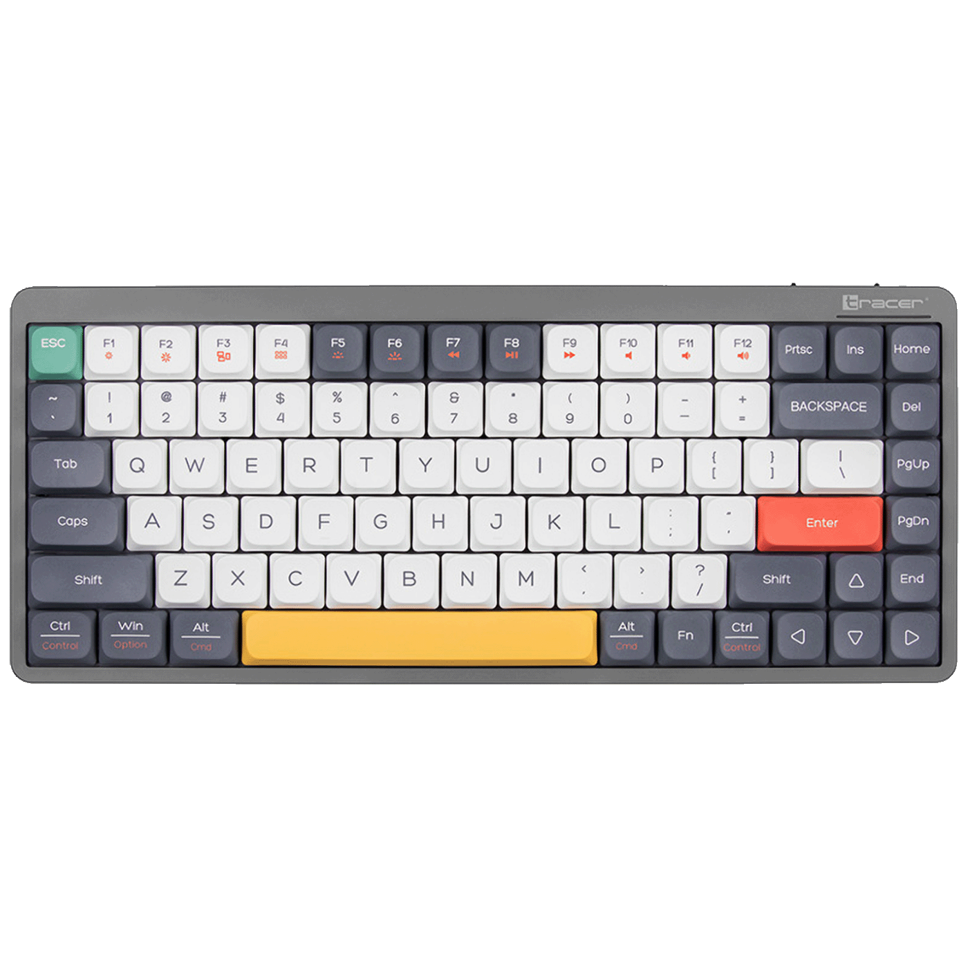 Tracer Tastatura sa osvjetljenjem, USB/BT/WiFi, gaming, mehanička - FINA 84 Grey