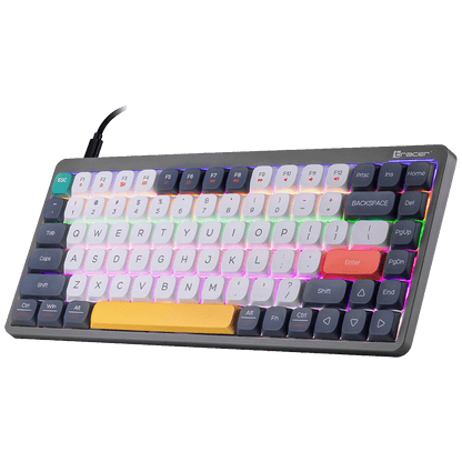 Tracer Tastatura sa osvjetljenjem, USB/BT/WiFi, gaming, mehanička - FINA 84 Grey