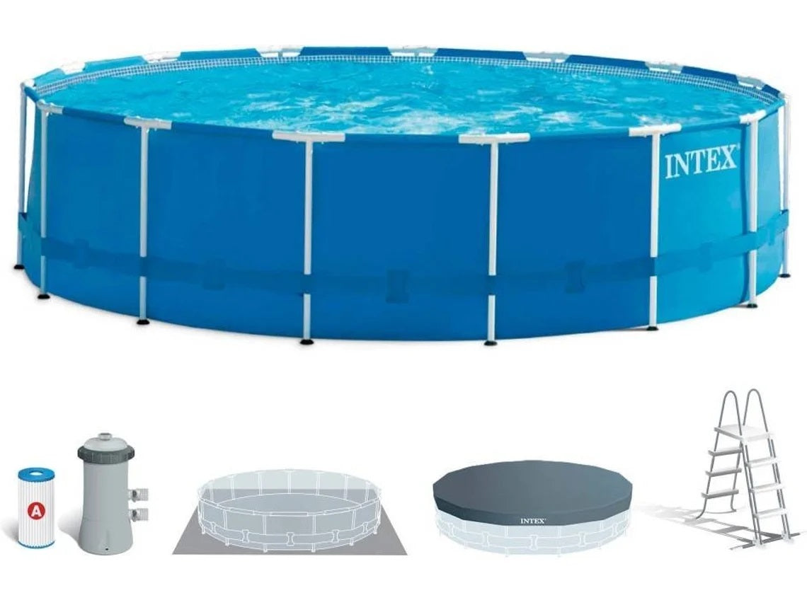 Intex Pl Bazen Za Dvorište 28242 457Cm X 122Cm Sa Konstrukcijom