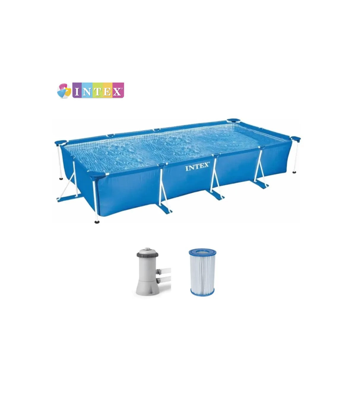 Intex Pl Bazen Za Dvorište 28274 4,5M X 2,2 M X 84 Cm Pravougaoni Sa Konstrukcijom