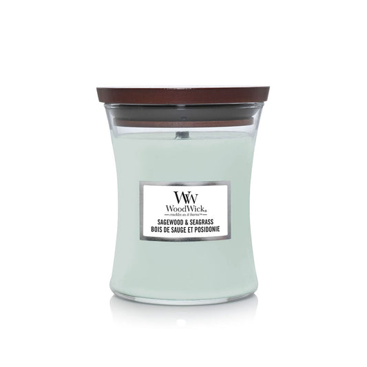 Mirisna svijeća M, Sagewood & Seagrass 1728613E, WoodWick