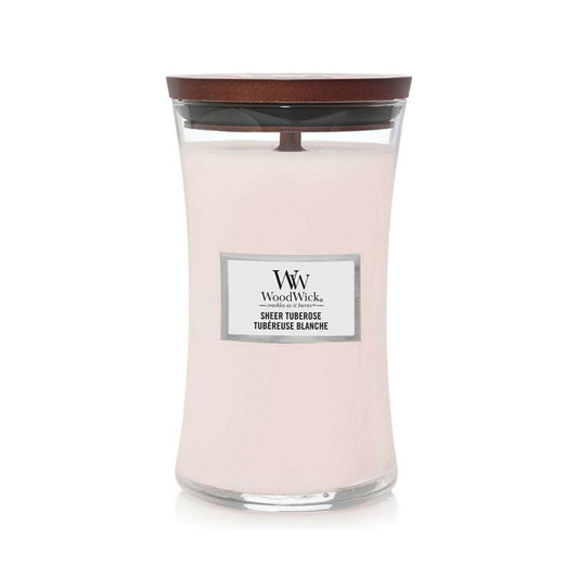 Mirisna svijeća L, Sheer Tuberose 1728753E, WoodWick