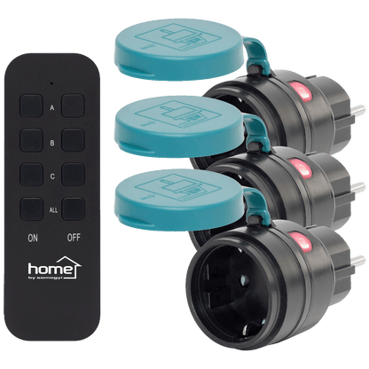 home Strujna utičnica sa daljinskim upravljačem, set 3 kom. - THO2313