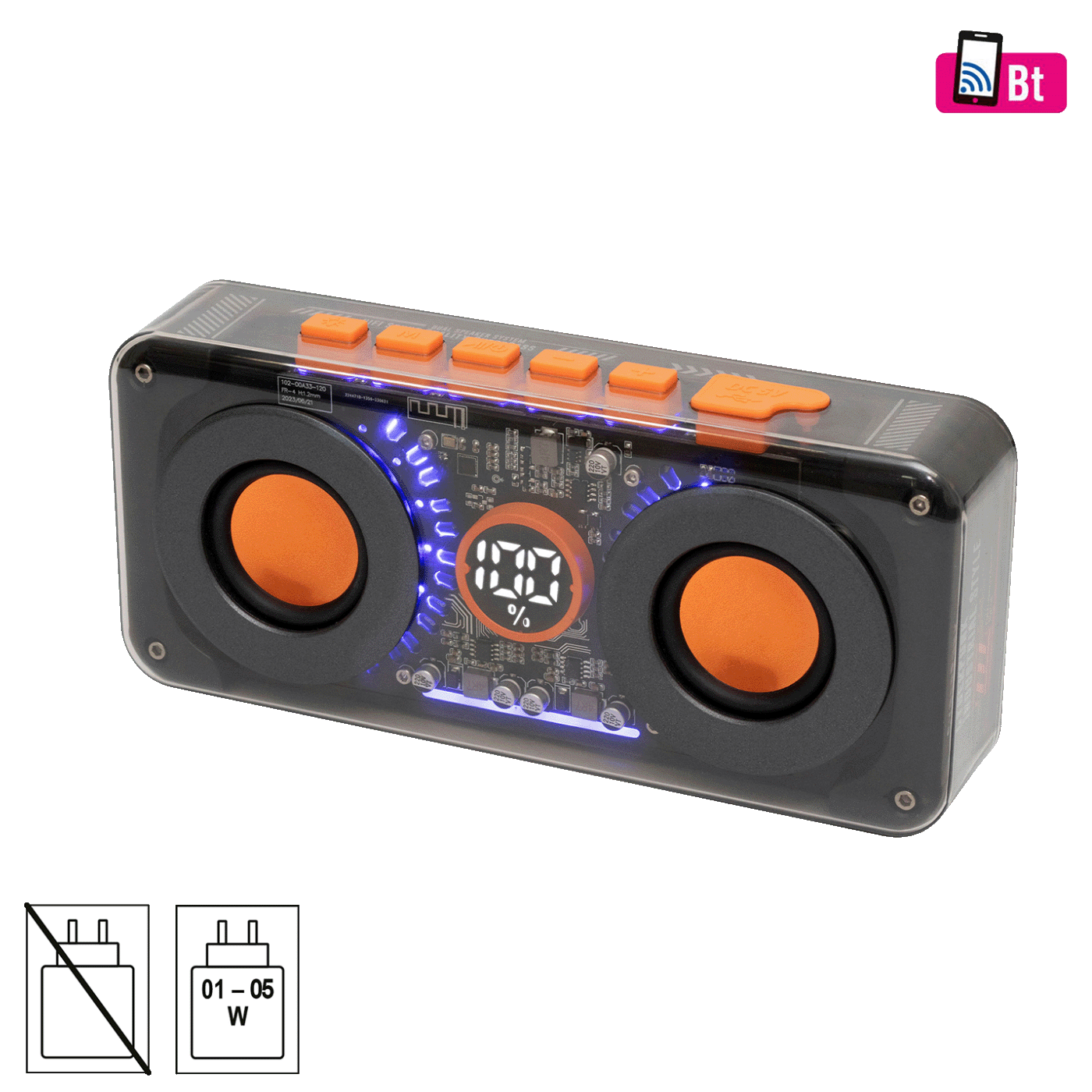 SAL Zvučnik bežični, Bluetooth, RGB, 20W - MECHAPOWER