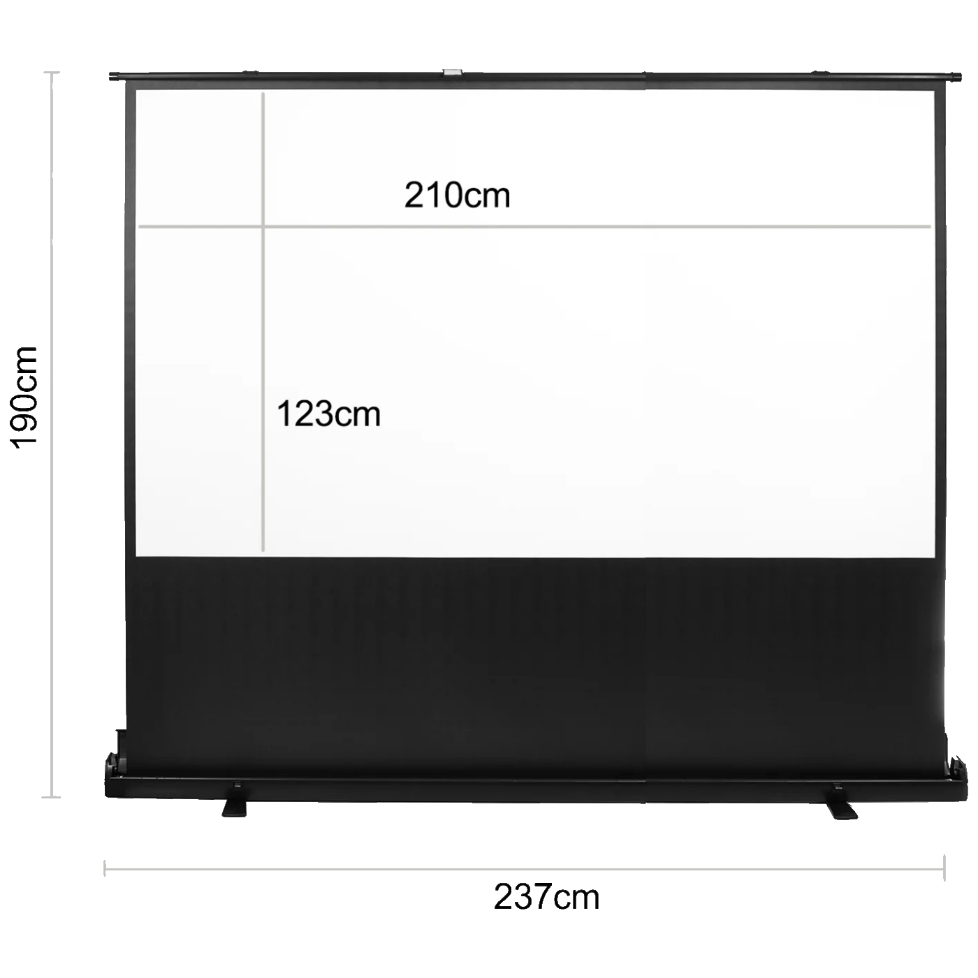 Maclean Platno za projektor, podno/stojeći, 210 x 123 cm - MC-964
