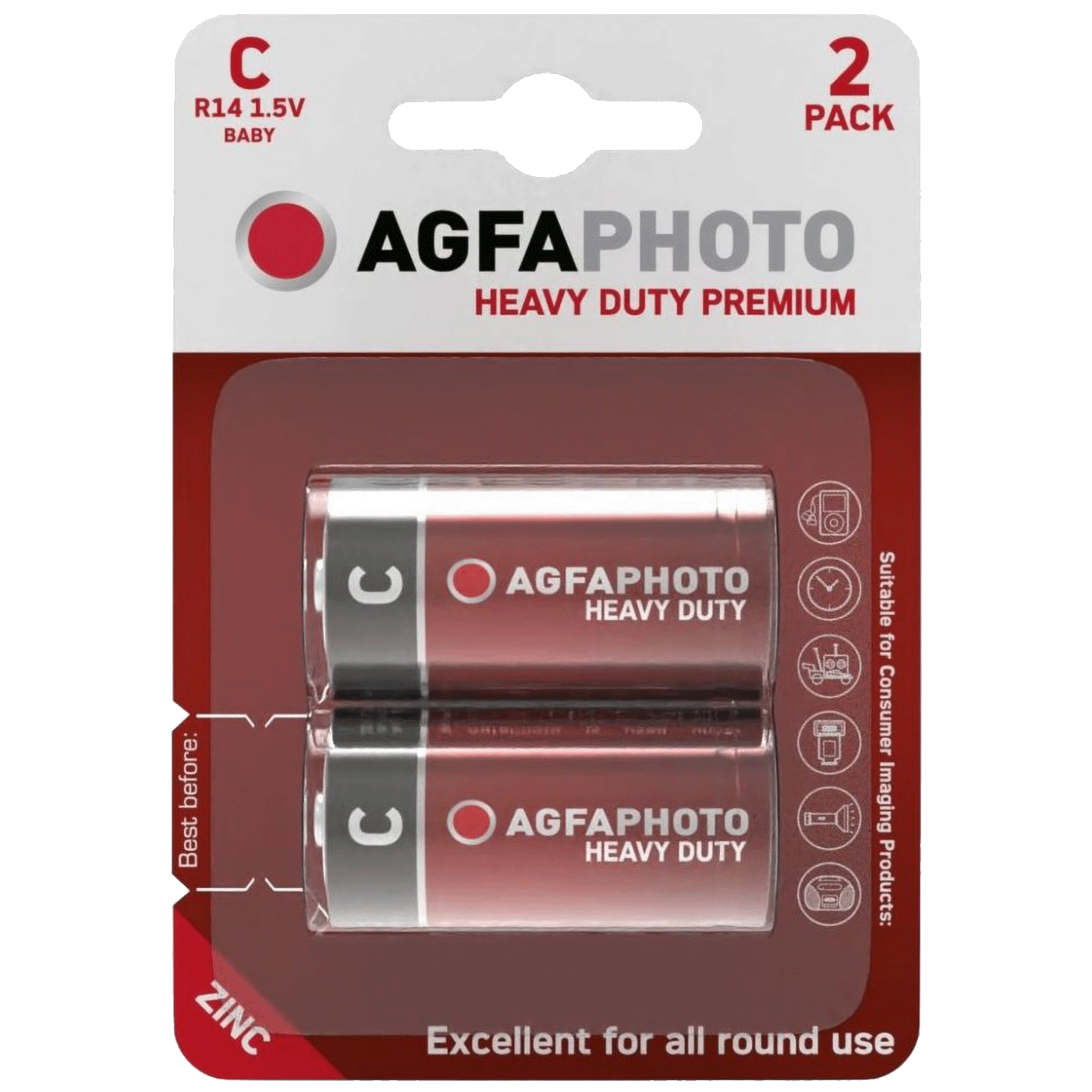 Agfa Zinc baterije, C B2, 1.5 V, blister 2 kom. - APFC