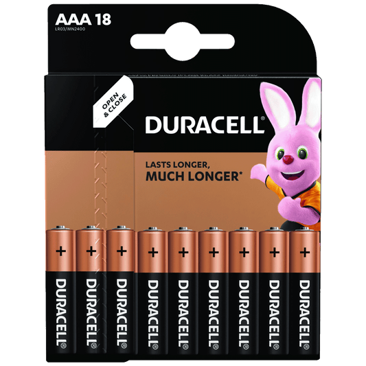 Duracell Baterija alkalna, AAA, 1,5 V, blister 18 kom. - DBAAA18