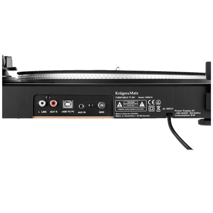 Krüger&Matz Gramofon, 33/45 rpm, USB, RCA - TT-501