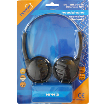 SAL Slušalice stereo , 3,5mm, 5 m kabl, crne - HPH 3
