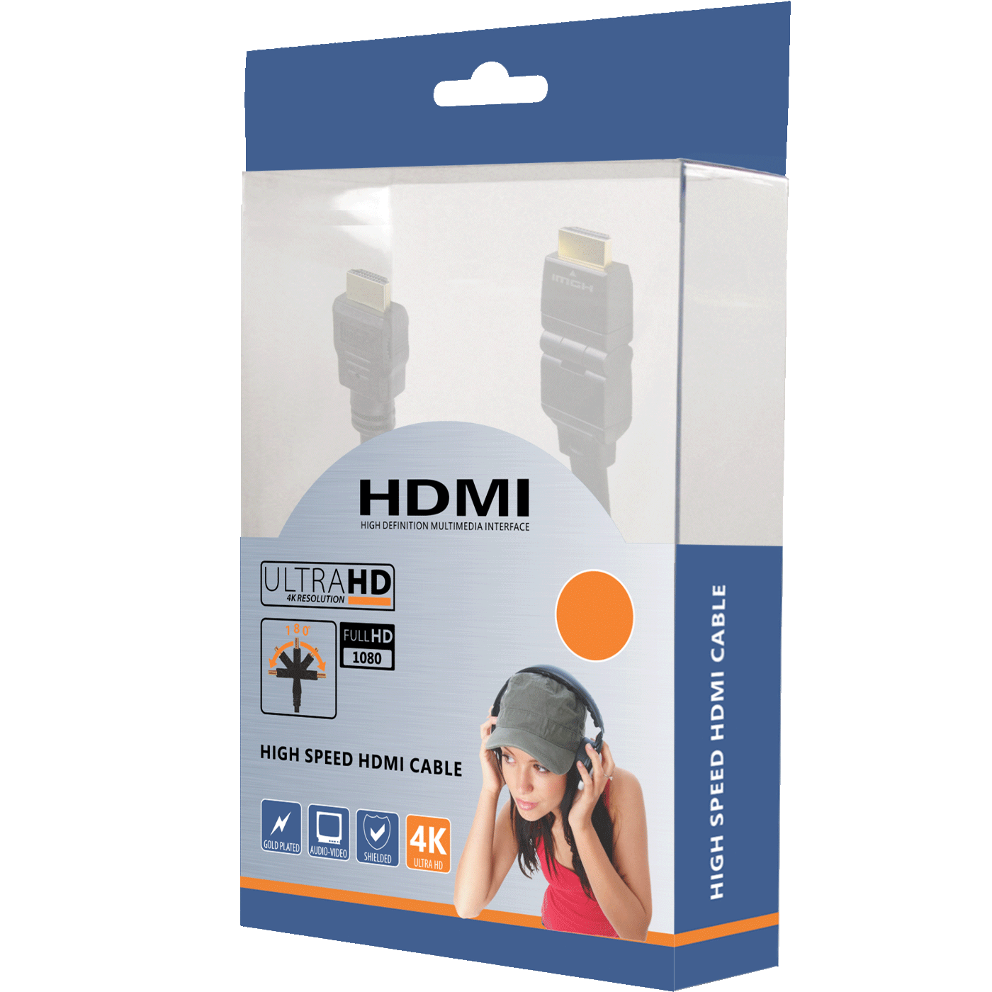 ZED electronic HDMI kabl, 1.8 met, ver. 1.4, 4K, 3D, HEC, HDCP, ARC - HDMI2/1.8