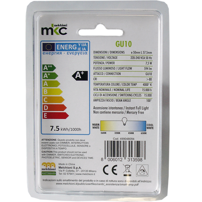 MKC Sijalica,LED 7.5W, 220V AC, 100° prirodno bijela svjetlost - LED MR-GU10/7.5W-N