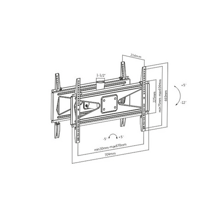 Maclean Nosač stropni za 2 TV-a, 23"-70", 50kg - MC-703