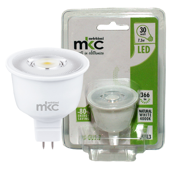 MKC Sijalica, LED 7.5W, 4000K,12V DC, prirodno bijela svjetlost - LED MR1638 GU5.3/7.5W-N
