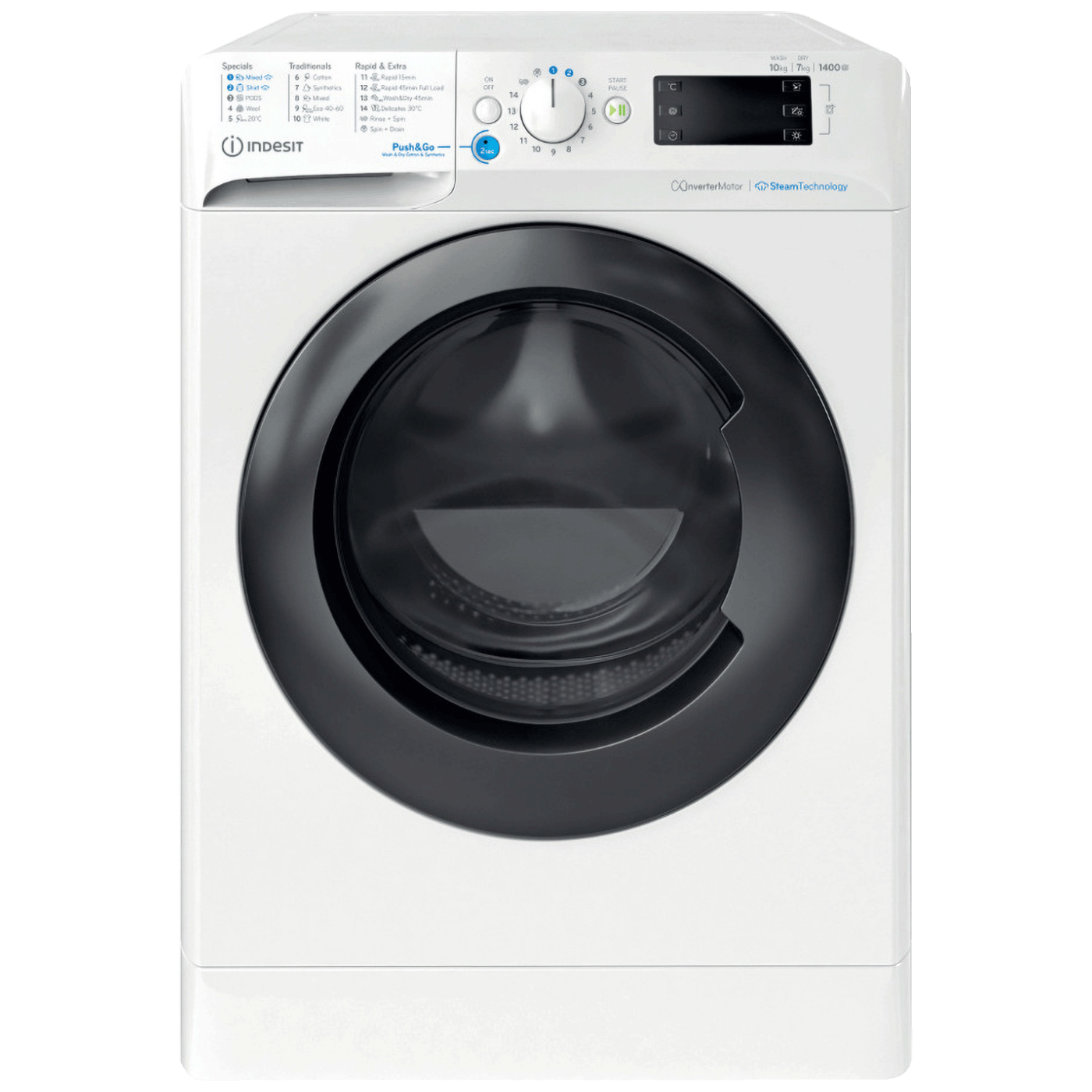 Indesit Mašina za veš /sušilica, 1400 obrtaja, 10/7 kg, D - BDE 107436 WKV EE