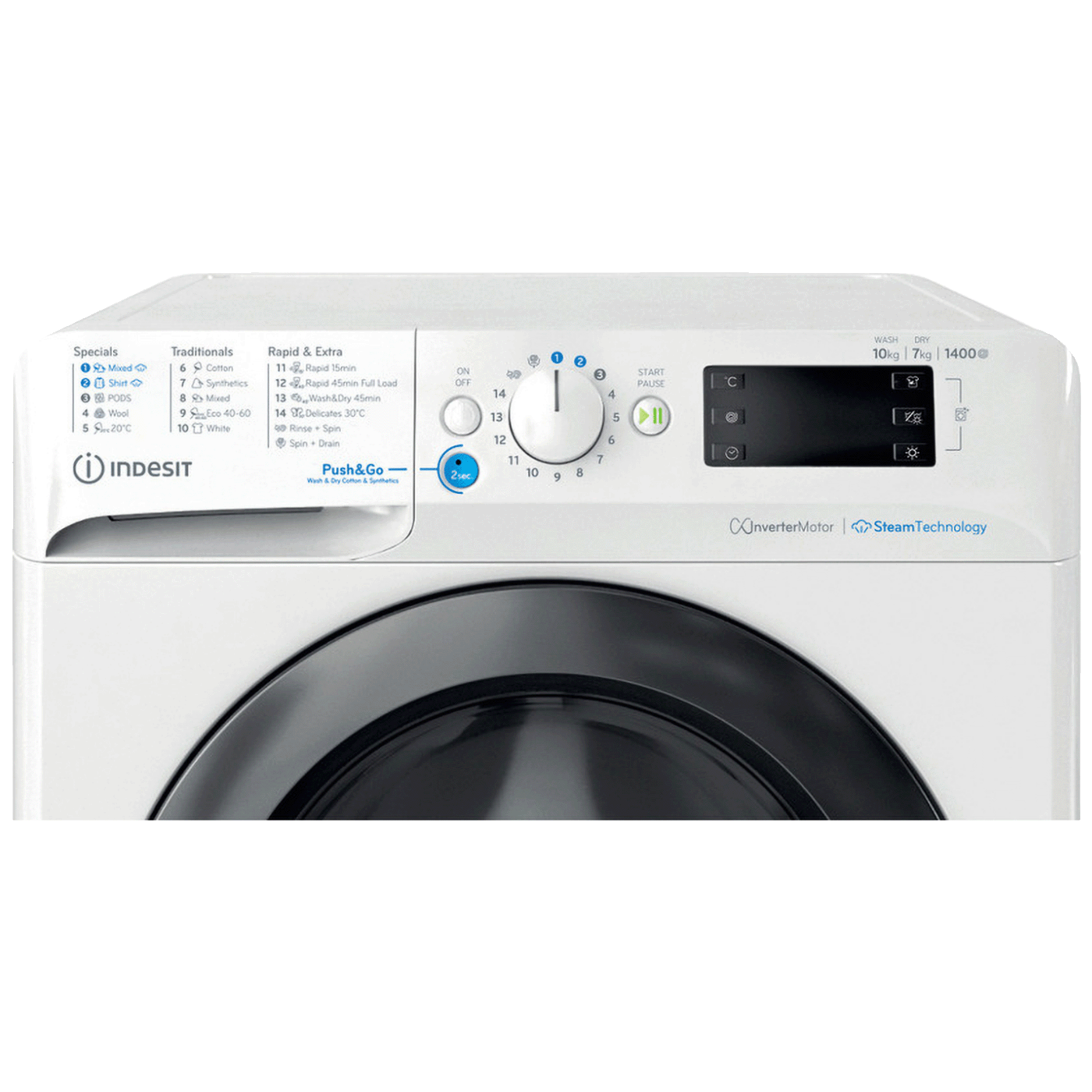 Indesit Mašina za veš /sušilica, 1400 obrtaja, 10/7 kg, D - BDE 107436 WKV EE