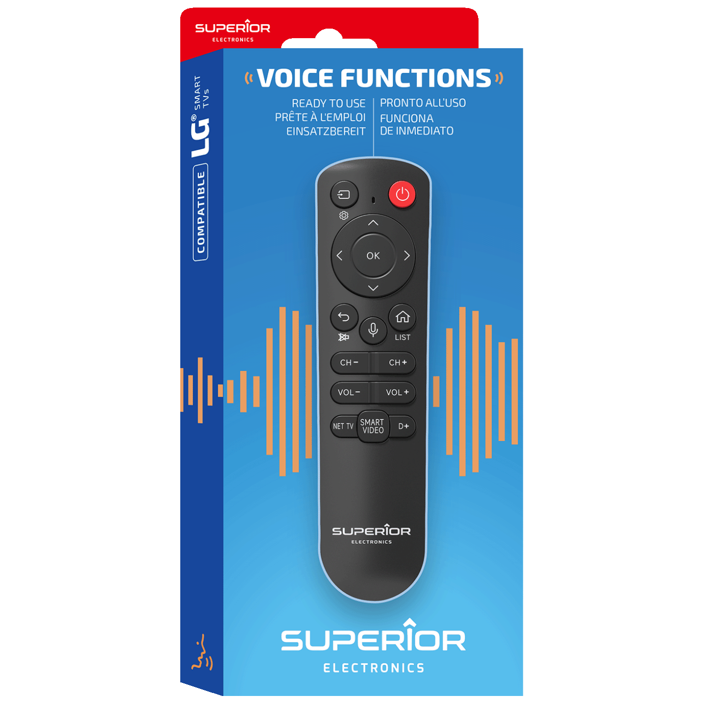 Superior Daljinski upravljač za LG Smart s glasovnim funkcijama, BT - RC LG Voice
