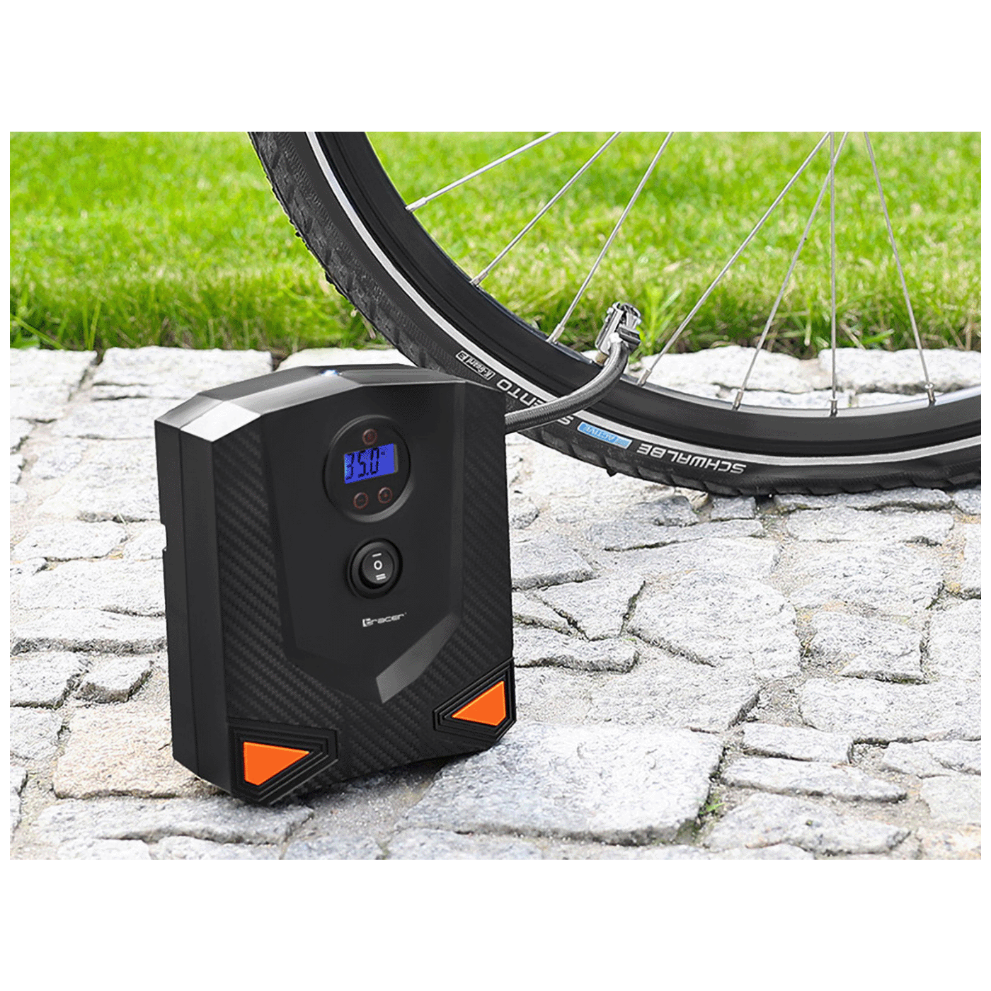 Tracer Kompresor, LCD zaslon, DC 12V, 120 PSI, 8 bar, 120W - RES-04-EL