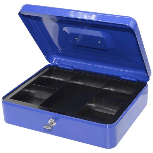 home Metalna kasica, 5 pregrada, 2 ključa, plava - PNZK