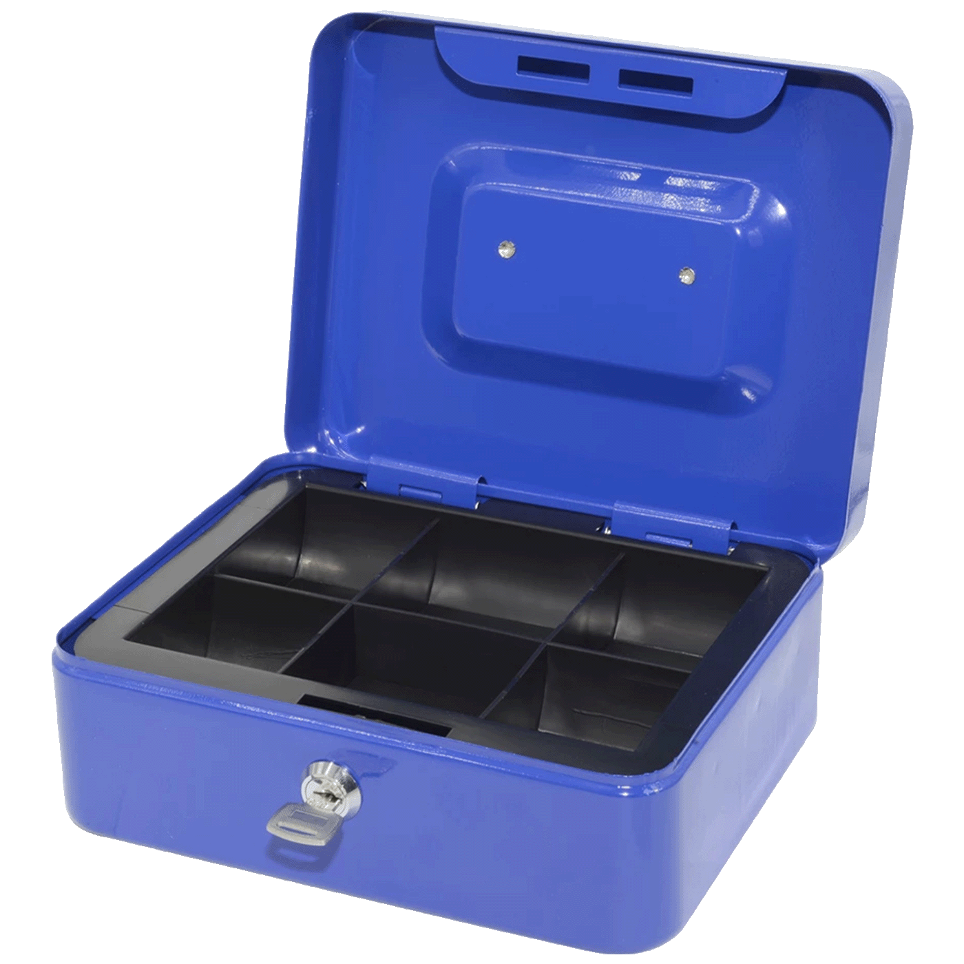 home Metalna kasica, 6 pregrada, 2 ključa, plava - PNZK3