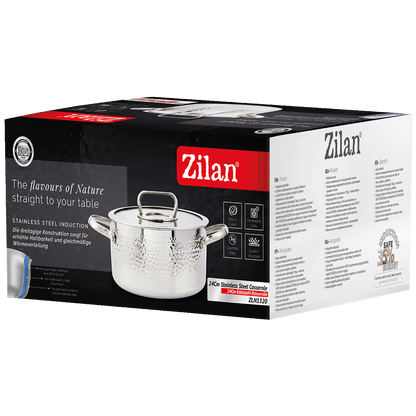 Zilan Lonac sa staklenim poklopcem, 24 cm, troslojno posuđe - ZLN1320