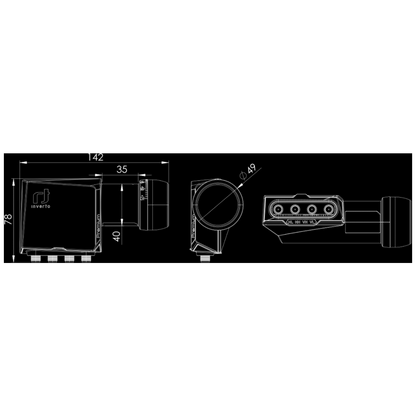 Inverto LNB Quad, šum 0,2dB, Premium, DVB-S2 ( HD - UHD ) - IDLP-QDL413-PREMU-OPN