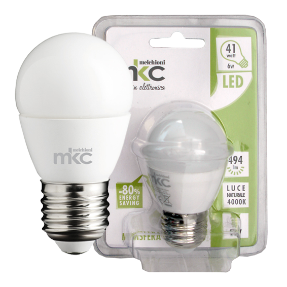 MKC Sijalica,LED 6W, E27, 4000K,220V AC,prirodno bijela svjetlos - LED MINISFERA E27/6W-N