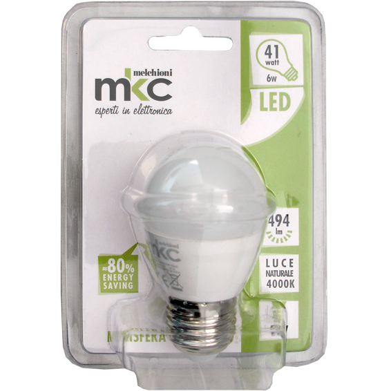 MKC Sijalica,LED 6W, E27, 4000K,220V AC,prirodno bijela svjetlos - LED MINISFERA E27/6W-N