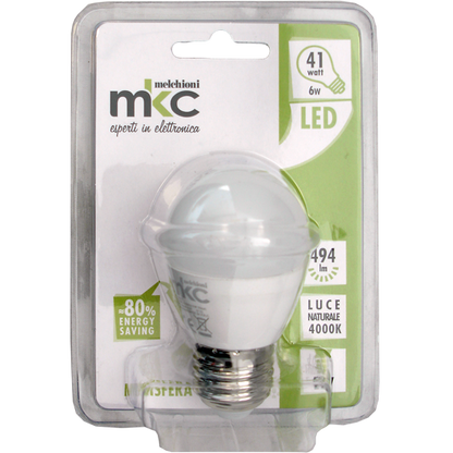 MKC Sijalica,LED 6W, E27, 4000K,220V AC,prirodno bijela svjetlos - LED MINISFERA E27/6W-N