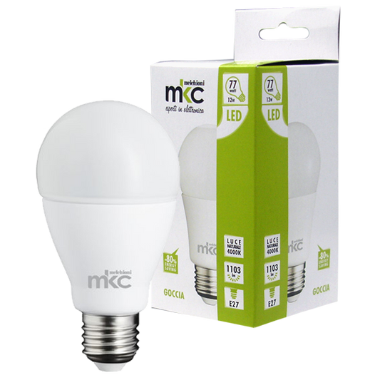 MKC Sijalica,LED 12W, E27, 220V AC,prirodno bijela svjetlost - LED GOCCIA A60 E27/12W-N Box