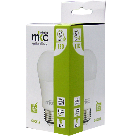 MKC Sijalica,LED 12W, E27, 220V AC,prirodno bijela svjetlost - LED GOCCIA A60 E27/12W-N Box