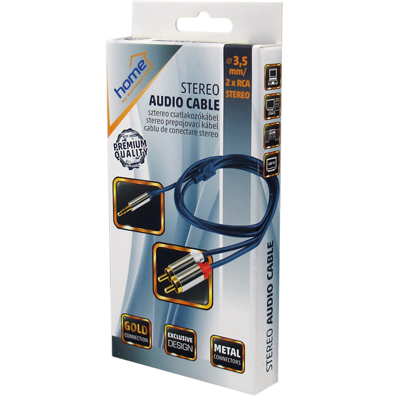 home Kabl RCA x 2 / 3,5mm x 1, dužina 1.0m - A 49-1M