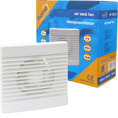 home Aspirator ugradbeni za ventilaciju 158x158mm - EV 100/S